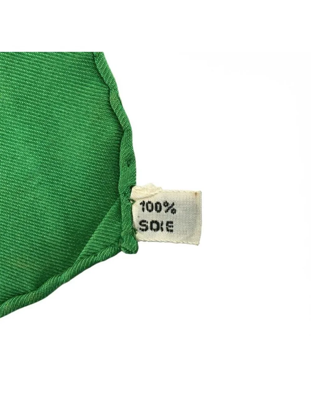 Hermes Carre 90 Etriers Armor Pattern Silk Scarf Green White